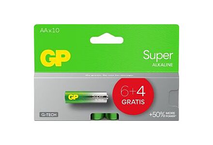 GP Super Alkaline AA Batterijen 10-Pack G-TECH
