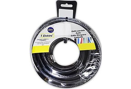 EDM Kabel 10m Zwart 2x1qmm VMVS Ronde PVC