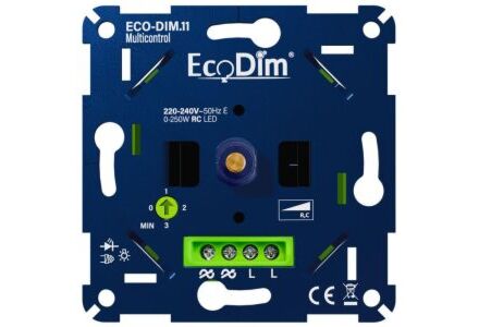 LED dimmer 0-250W EcoDim fase afsnijding - Multicontrol