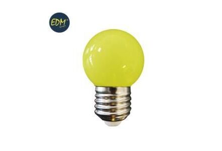 EDM LED kogel E27 geel | Dimbaar en Energiezuinig