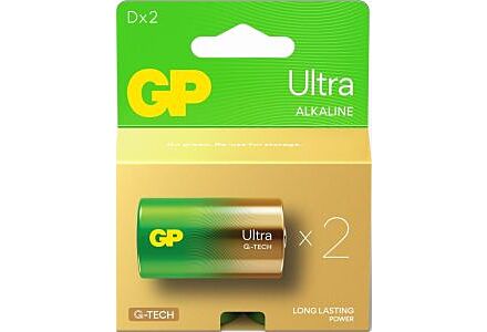 GP Ultra Alkaline batterij D blister(2)