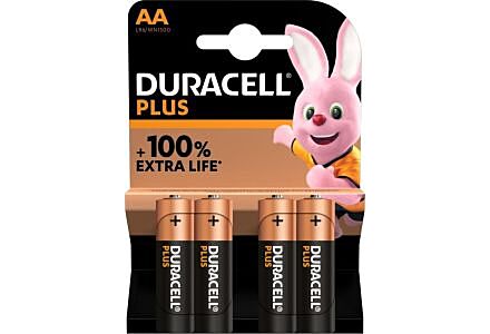 Duracell Plus AA Alkalinebatterij Blister (4 Pack)