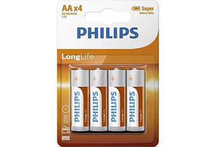 Philips Longlife AA Batterijen - 4 Pack Blister