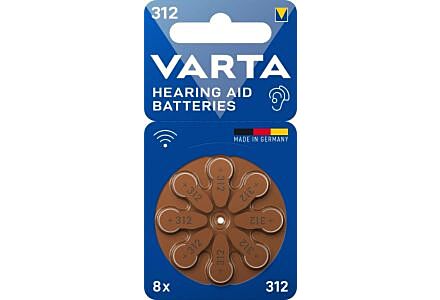 Varta Gehoorcel Batterij V312 - Blister (8 stuks)