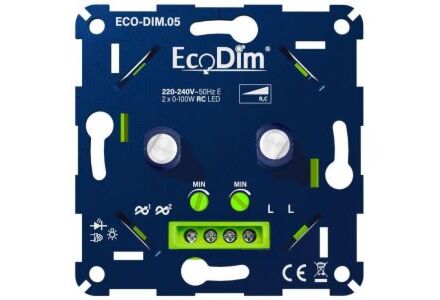 LED dimmer DUO 2-100W EcoDim fase afsnijding