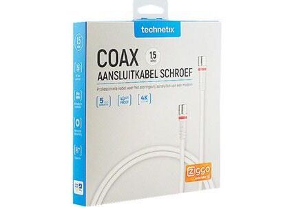 Technetix Coax Modem Kabel 1.5m F-connector