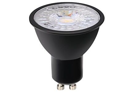 LED spot GU10 230V 7-75W 60gr zwart 3000K dimbaar