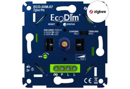 LED dimmer 0-250W EcoDim PRO universeel - ZIGBEE