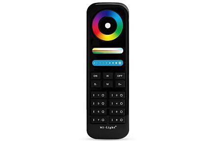 RGB-CCT afstandsbediening 2.4G 8-zones zwart
