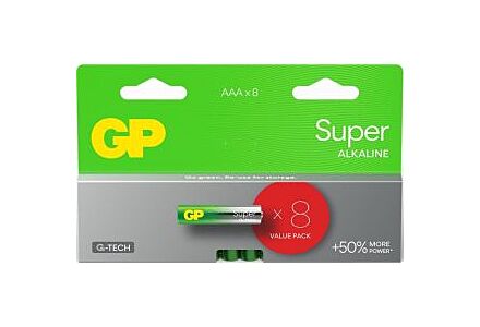 GP Super Alkaline AAA Batterijen (8 stuks)