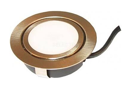 inbouw meubelspot led 230v 3w geschuurd staal 22mm