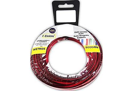EDM Rood-Zwart Luidsprekersnoer 10m 2x0.75qmm