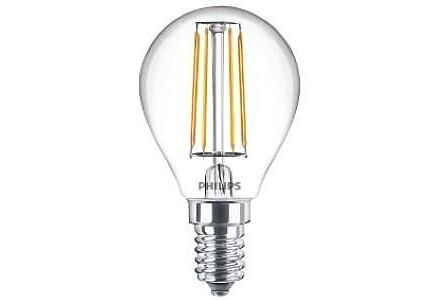 Philips LED kogel E14 3,4-40W 2700K filament helder dimbaar