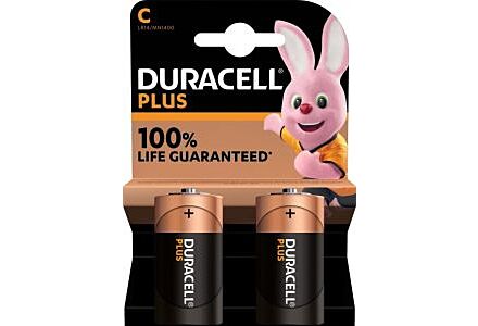 Duracell Plus C Batterijen (2) Alkaline Kracht