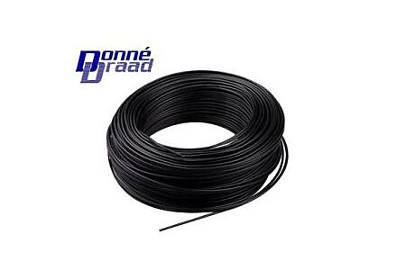 VD H07V-U draad Eca 1,5qmm zwart Donne 100m