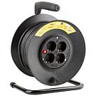 Technik Kabelhaspel 25m met 4 stopcontacten Technik Kabelhaspel 25m met 4 stopcontacten