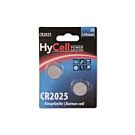 Hycell knoopcel batterij CR2025 2 stuks Hycell knoopcel batterij CR2025 2 stuks