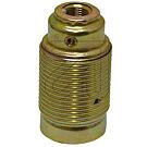 Fitting, lamphouder E14 metaal vol buitendraad messingkleurig M10x1 Fitting, lamphouder E14 metaal vol buitendraad messingkleurig M10x1