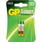 GP Alkaline AAAA Batterij 1.5V Blister (2 stuks) GP Alkaline AAAA Batterij 1.5V Blister (2 stuks)
