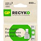 GP NiMH Oplaadbare AAA-batterijen 650mAh 2-pack GP NiMH Oplaadbare AAA-batterijen 650mAh 2-pack