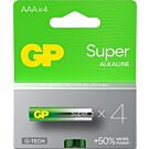 GP Super Alkaline AAA Batterijen - Blister 4 GP Super Alkaline AAA Batterijen - Blister 4