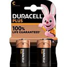 Duracell Plus C Batterijen (2) Alkaline Kracht Duracell Plus C Batterijen (2) Alkaline Kracht