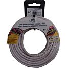 EDM Kabel ovaal plat 2x1qmm wit 10m EDM Kabel ovaal plat 2x1qmm wit 10m