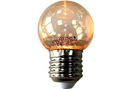 Dimbare LED Kogellamp E27 2W Helder Warm Wit