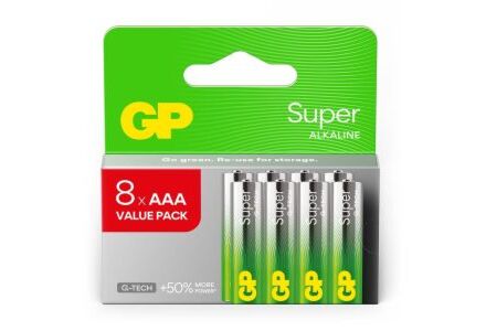 GP Super Alkaline AAA Batterijen (8 stuks)