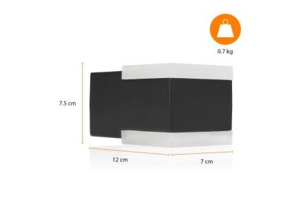 Smartwares Wandlamp Zwart 8W LED 3000K