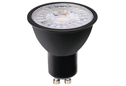 LED spot GU10 230V 3-35W 60gr zwart 2700K dimbaar