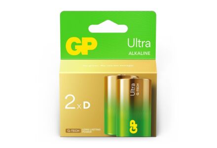 GP Ultra Alkaline batterij D blister(2)