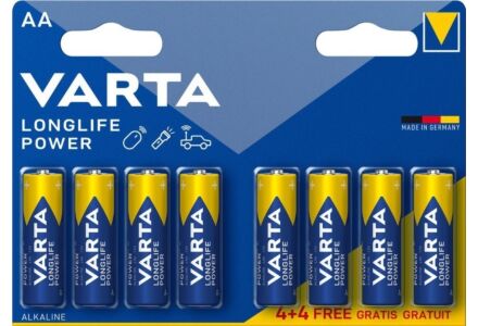 Varta Longlife Power batterij AA blister(8)