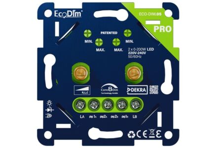 LED dimmer DUO 2-100W EcoDim PRO universeel