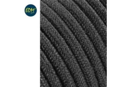 EDM Omsponnen Snoer Zwart 25m 