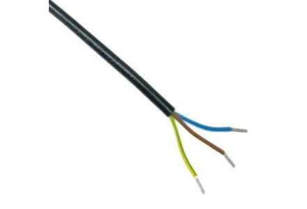 Aansluitsnoer 3x1mm, 3m Zwart PVC 
