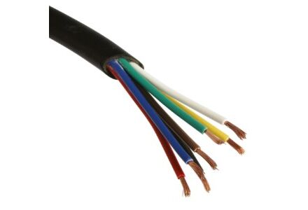 Kabel H07RN-F voor aanhanger rond 7x0,75qmm zwart