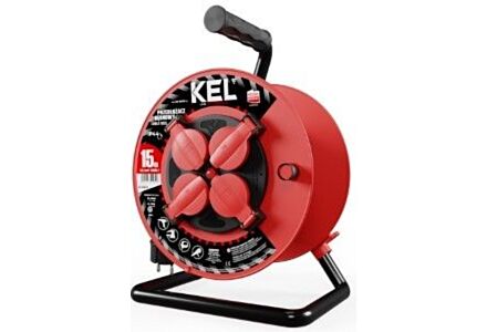 Kabelhaspel H05 3x1,5qmm 15m rood IP44