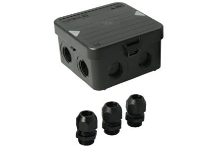 Kabeldoos Attema AK1 + 3 wartels M20 IP65 zwart
