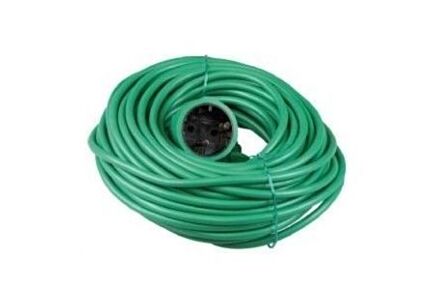 Verlengsnoer PVC Groen 20m voor Buiten