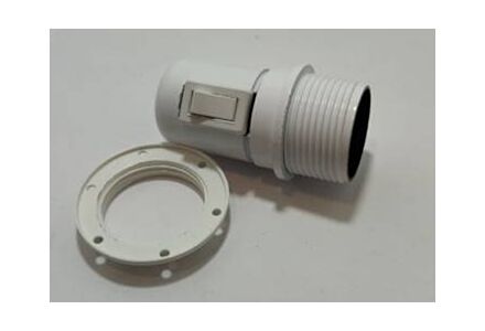 lamphouder e27 schakelaar wit fitting ring borst lamp wipper m10x1