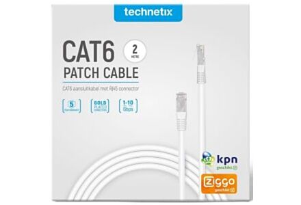 Technetix CAT6 UTP Patchkabel 2m Wit