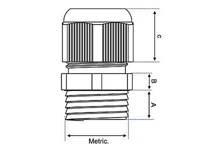 Wartel PVC M20 zwart IP68 Wiska per stuk