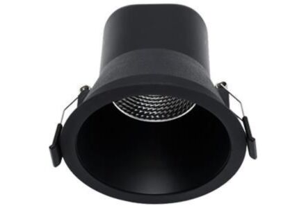 LED downlighter zwart reflector 6W 3000K dimbaar