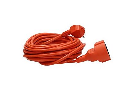 Verlengsnoer PVC oranje 3x1qmm 30m