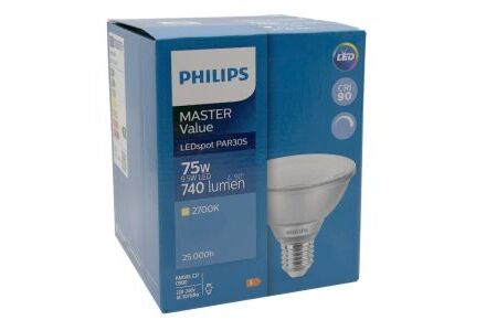 Philips LED-spot PAR30-S E27 9,5-75W dimbaar 2700K