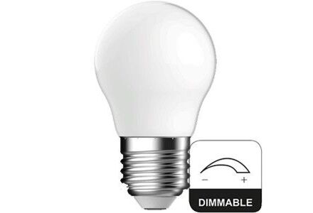 Energetic LED kogel E27, 4.2W, mat, dimbaar