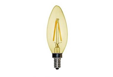 LED kaars E14 2-15W 2200K filament gold dimbaar