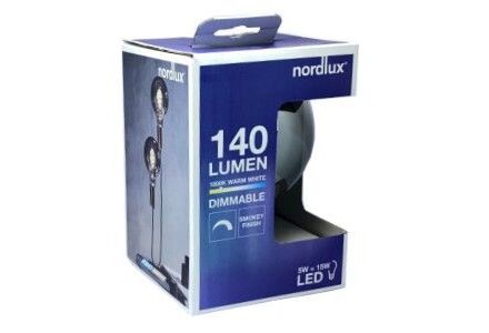 Nordlux LED Globe G125 E27 Spiraal Grijs Dimbaar