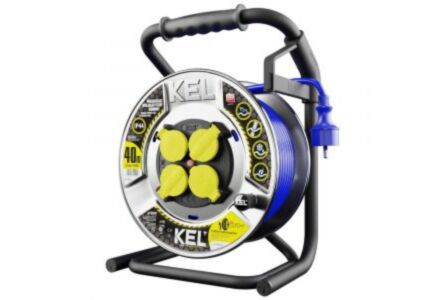 KEL Kabelhaspel 40m Blauw | Prof H07BQ-F 3x2,5mm²